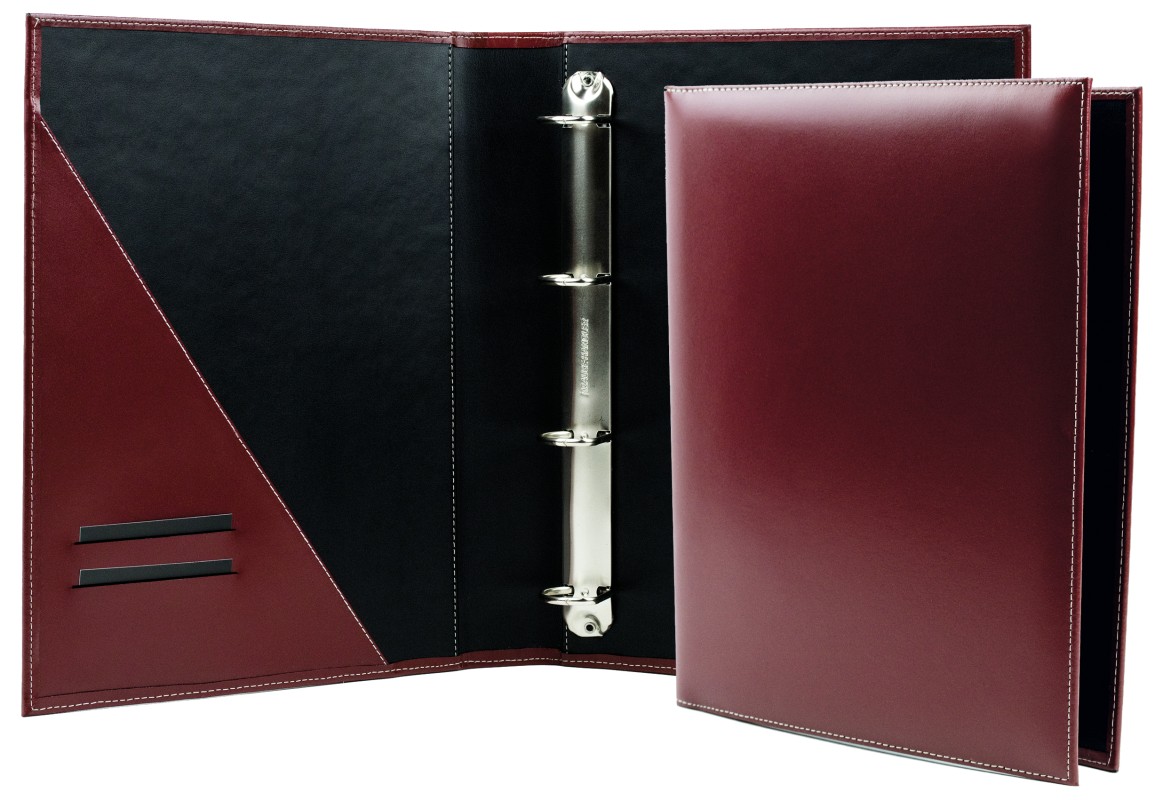 Ordner DIN A4 / DIN A4+ | Echtleder | CAMBRIDGE rot